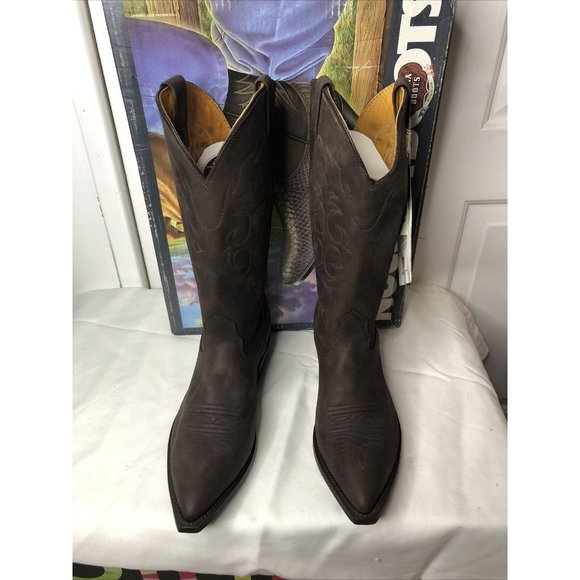 Nocona Boots Leather Size 9 Nubuck Chocolate main image 8